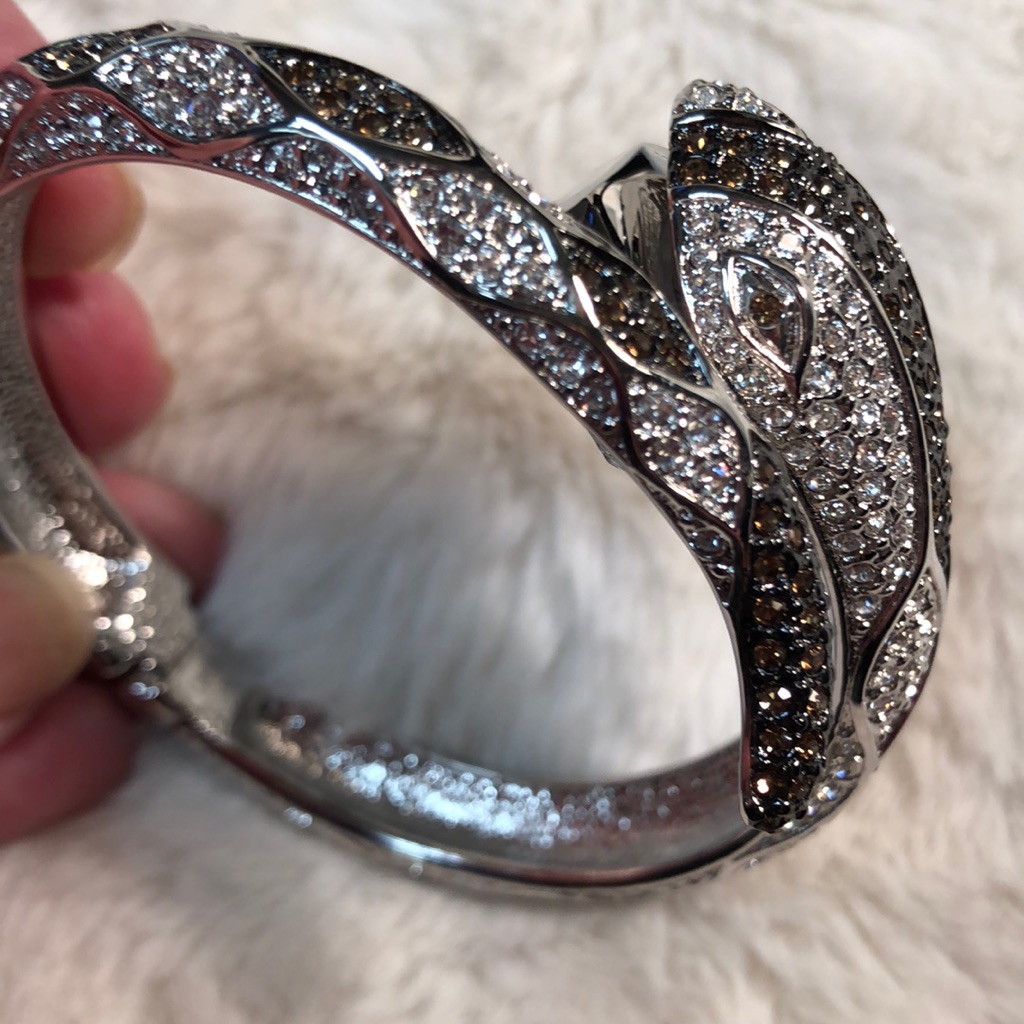 Vintage Kenneth Jay Lane Snake Bracelet Watch 175$